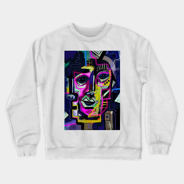 Abstract faces Crewneck Sweatshirt by Daria Kusto